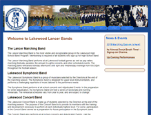 Tablet Screenshot of lancerband.net